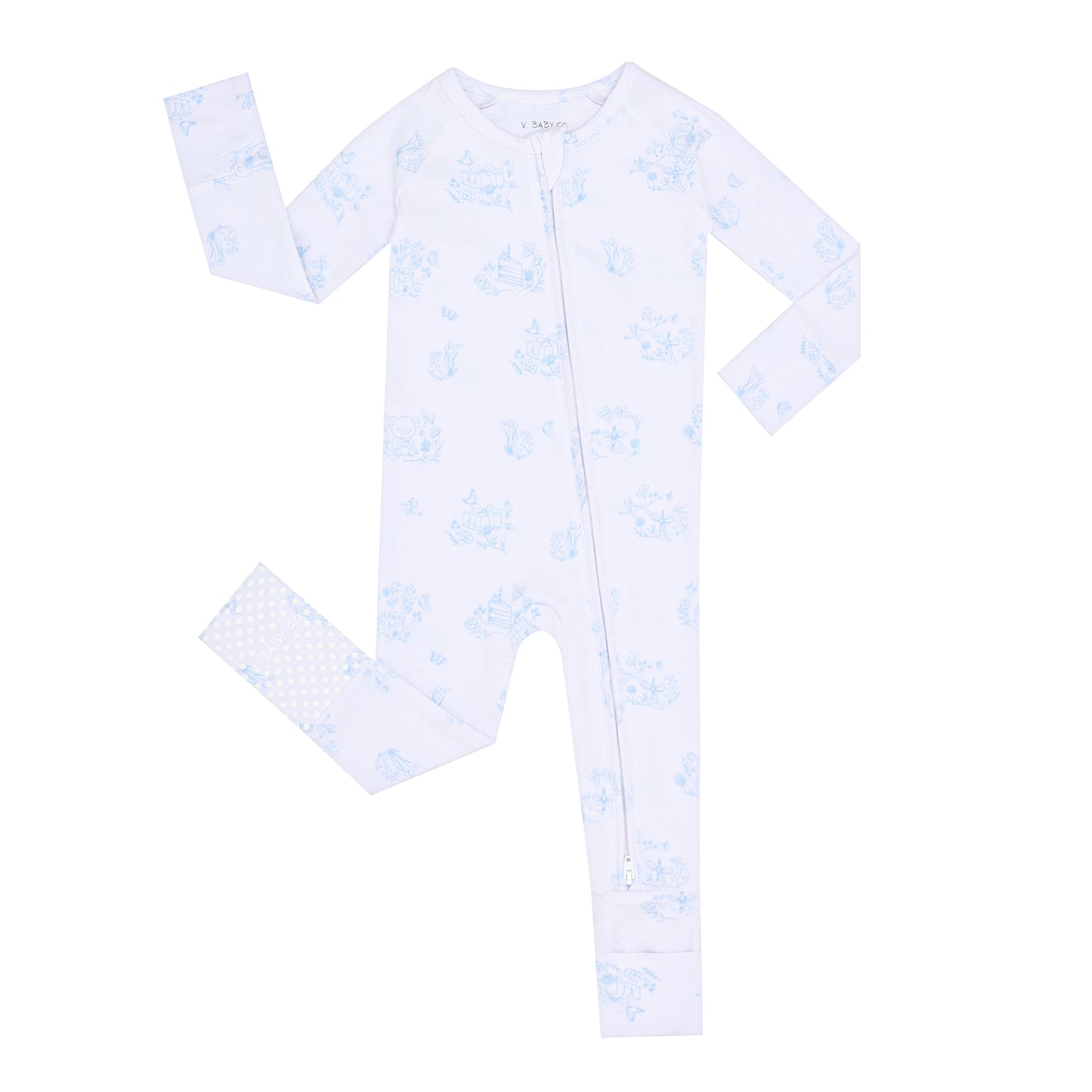 Limited Edition Blue Toile Print Onesie Pajama