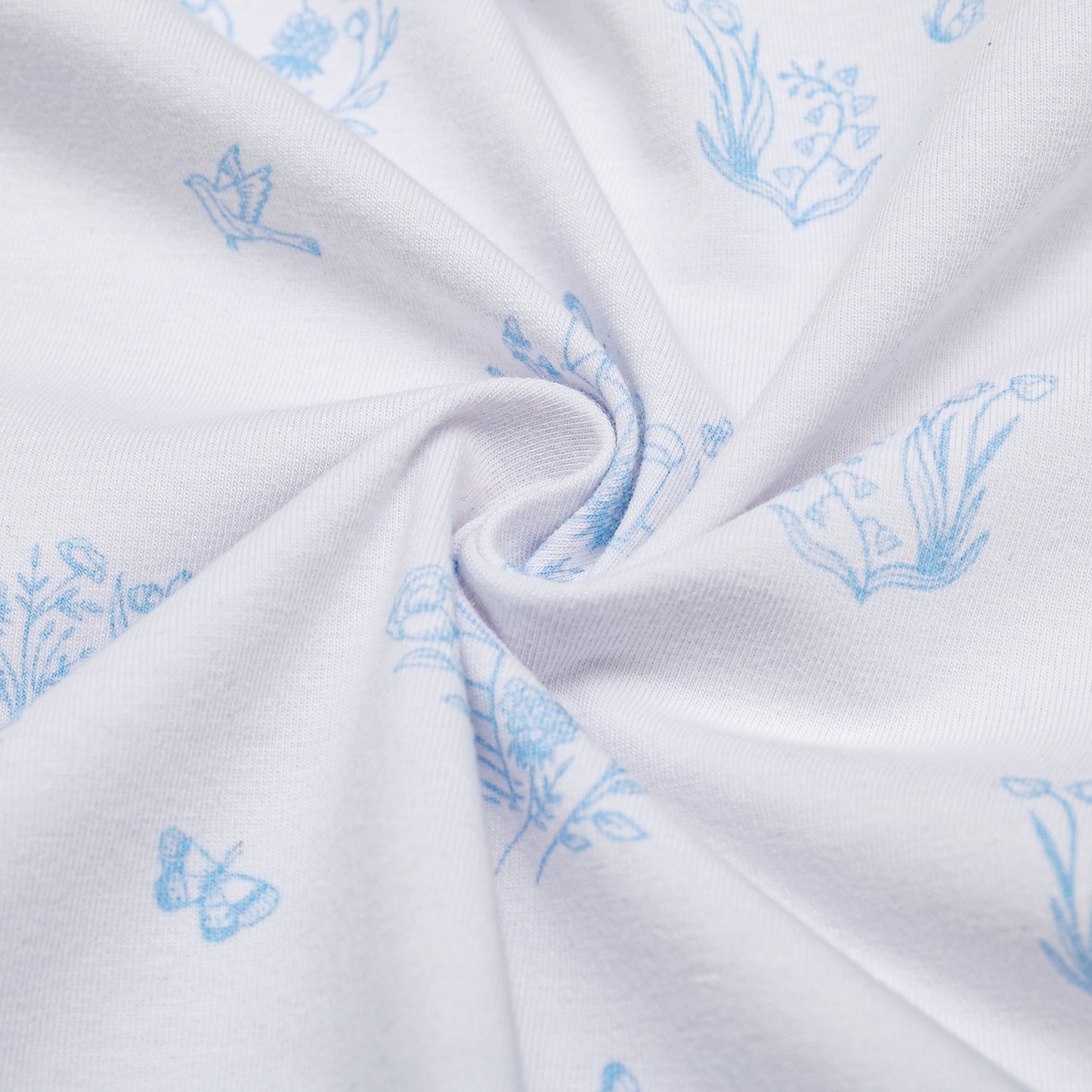 Limited Edition Blue Toile Print 2 Piece Pajama Set