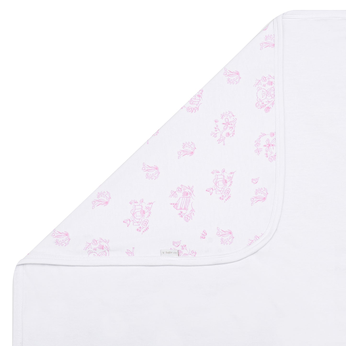 Limited Edition Pink Toile Print Onesie Pajama & Blanket Bundle
