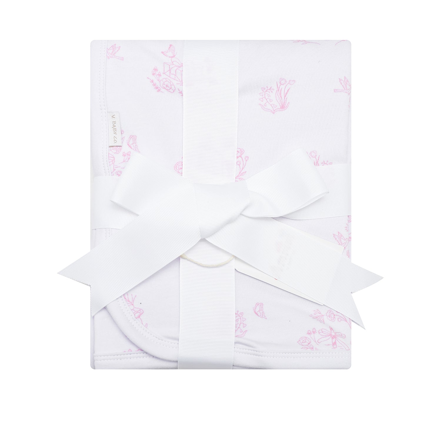 Limited Edition Pink Toile Print Onesie Pajama & Blanket Bundle