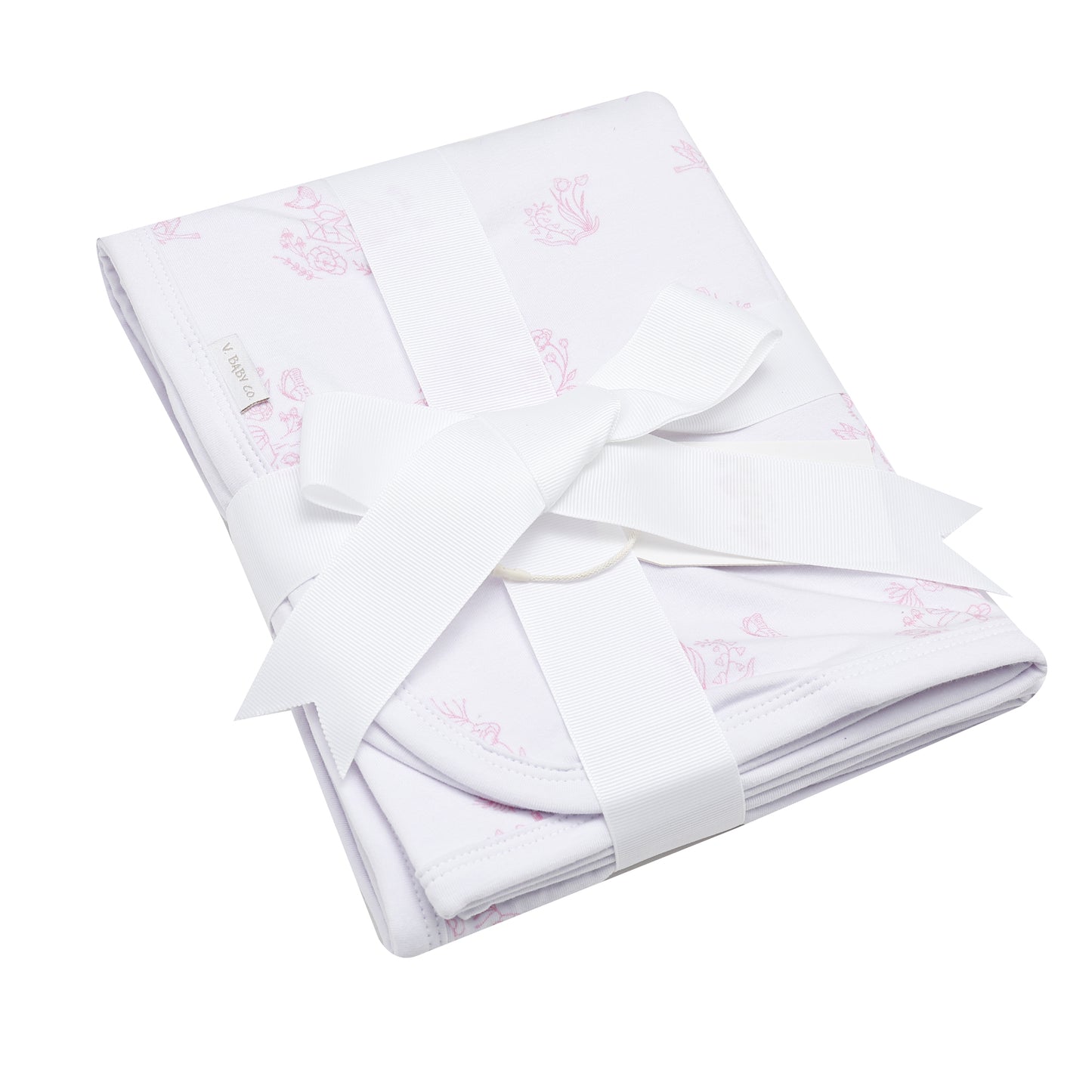 Limited Edition Pink Toile Print Onesie Pajama & Blanket Bundle