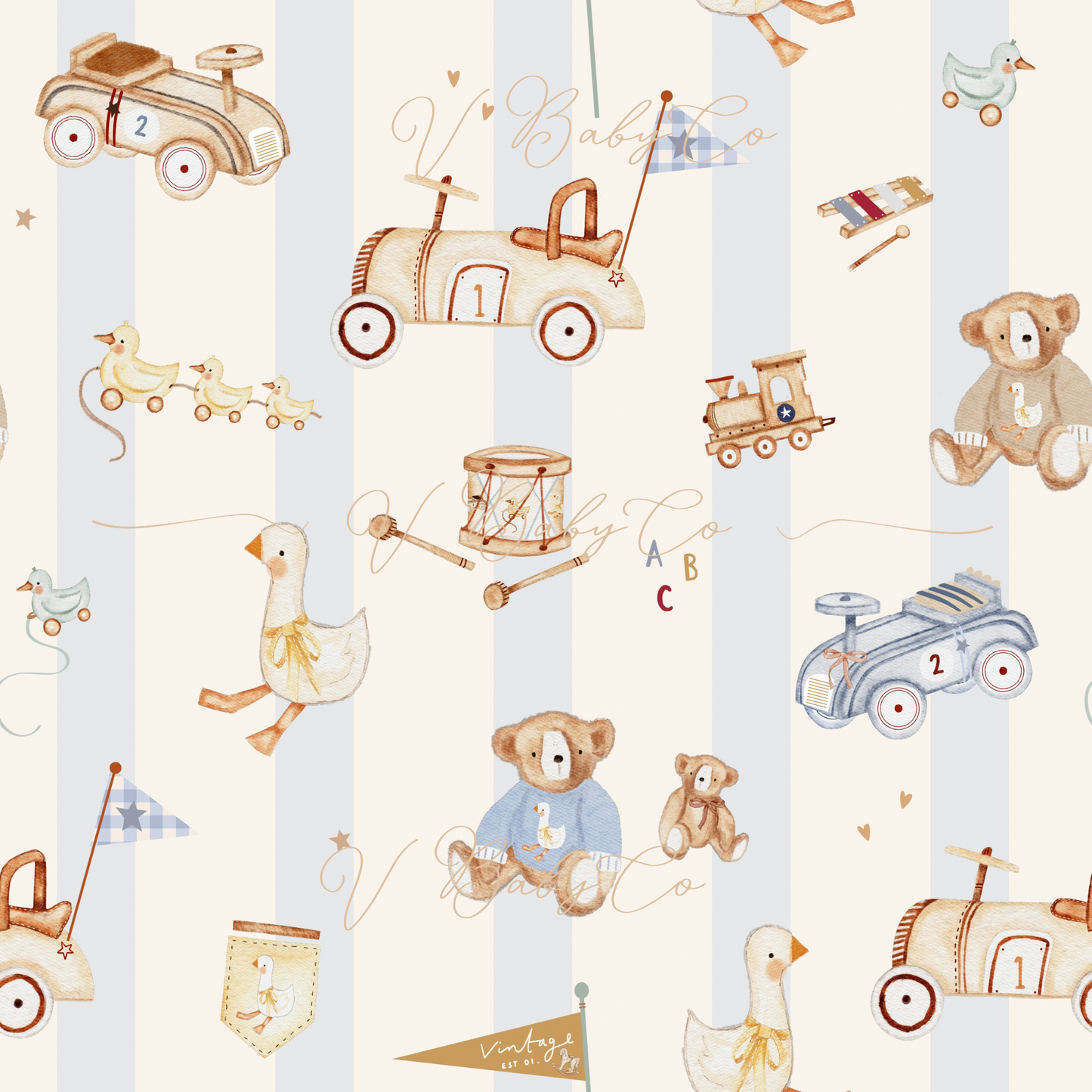 Vintage Toy Organic Cotton Onesie