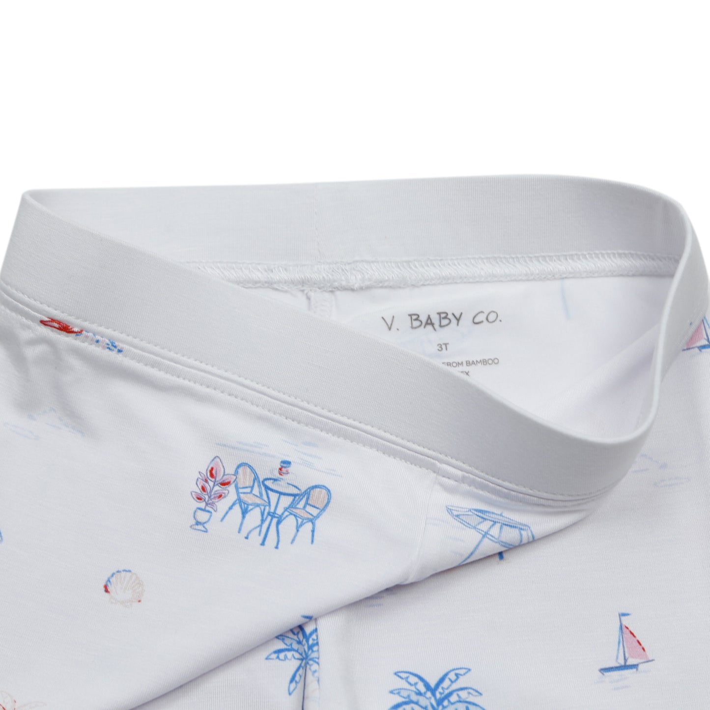 Beach Side Vacation Print Bamboo 2 Piece Kids Pajamas Set - Ultra-Soft & Breathable Kids’ Sleepwear