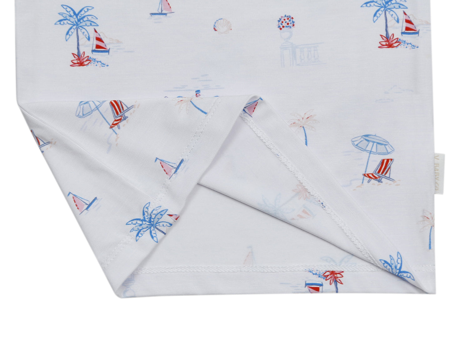 Beach Side Vacation Print Bamboo 2 Piece Kids Pajamas Set - Ultra-Soft & Breathable Kids’ Sleepwear