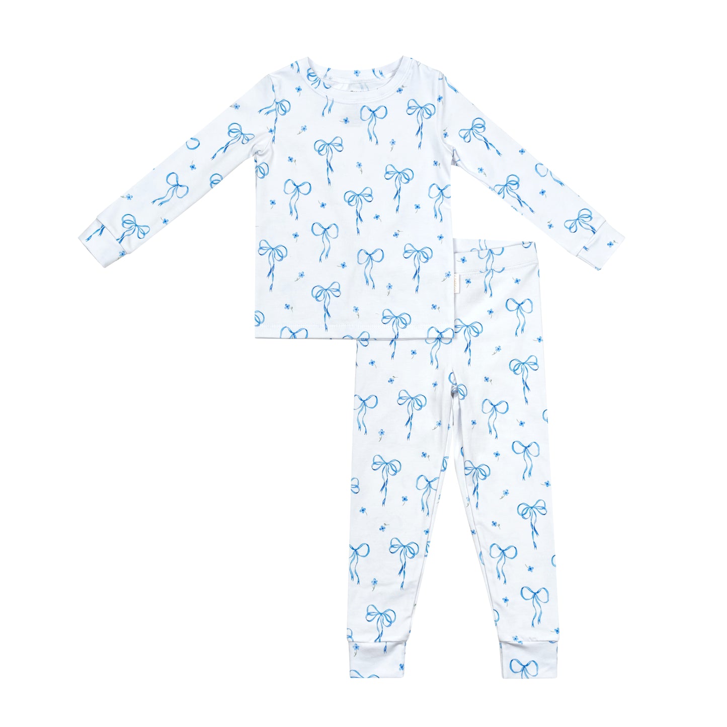 Something Blue Two-Piece Children’s Pajama Set | Organic Cotton Jersey Sleepwear