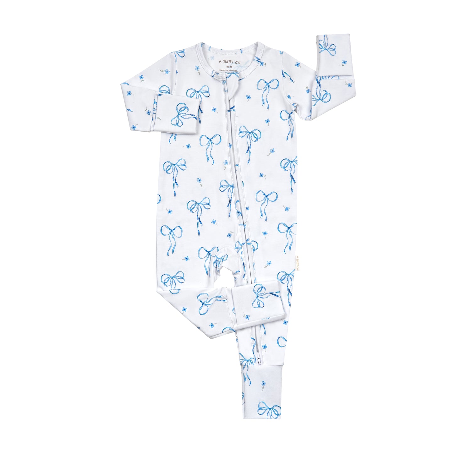 Something Blue Baby Onesie Pajama | Organic Cotton Jersey Sleepwear