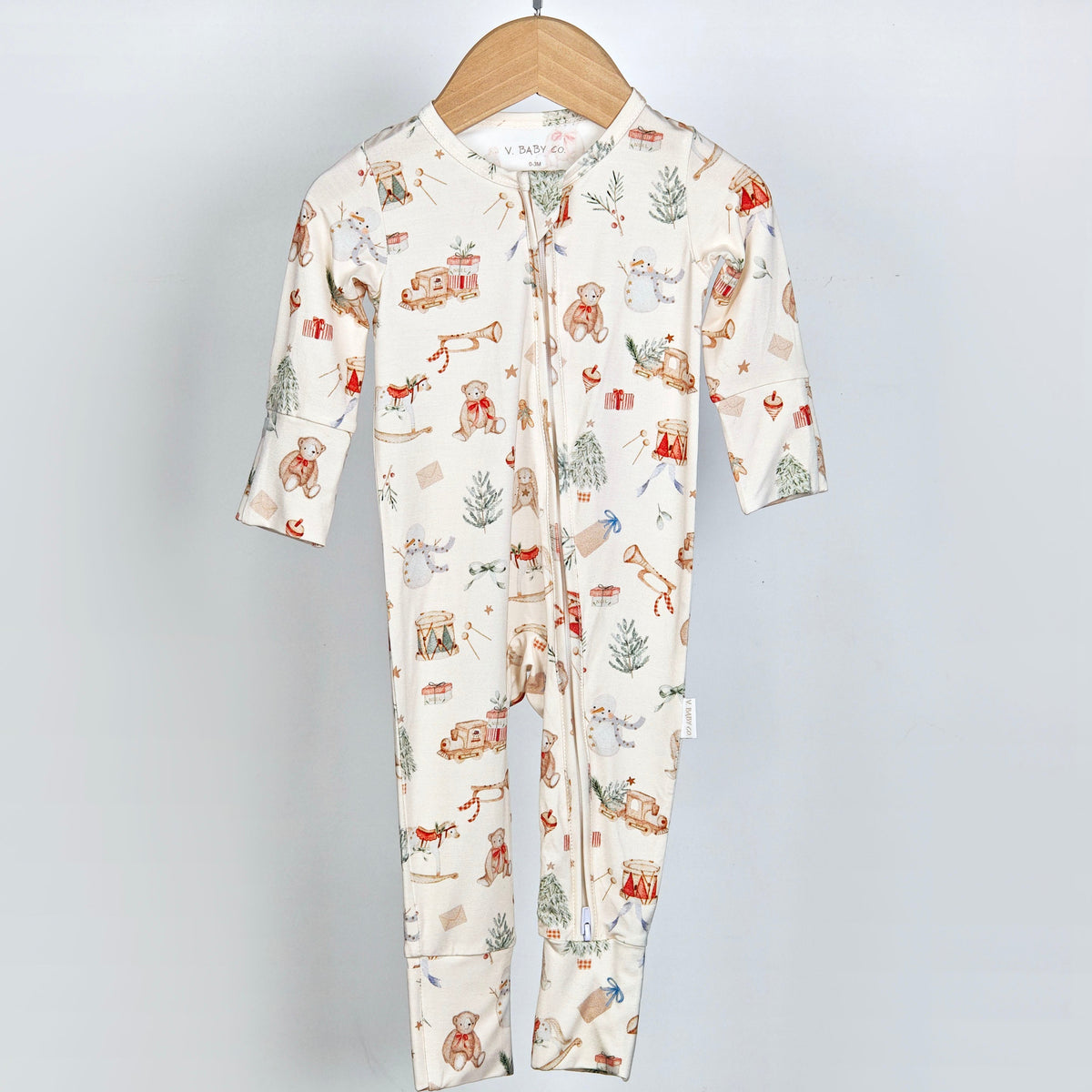 Christmas Toyland Bamboo Onesie