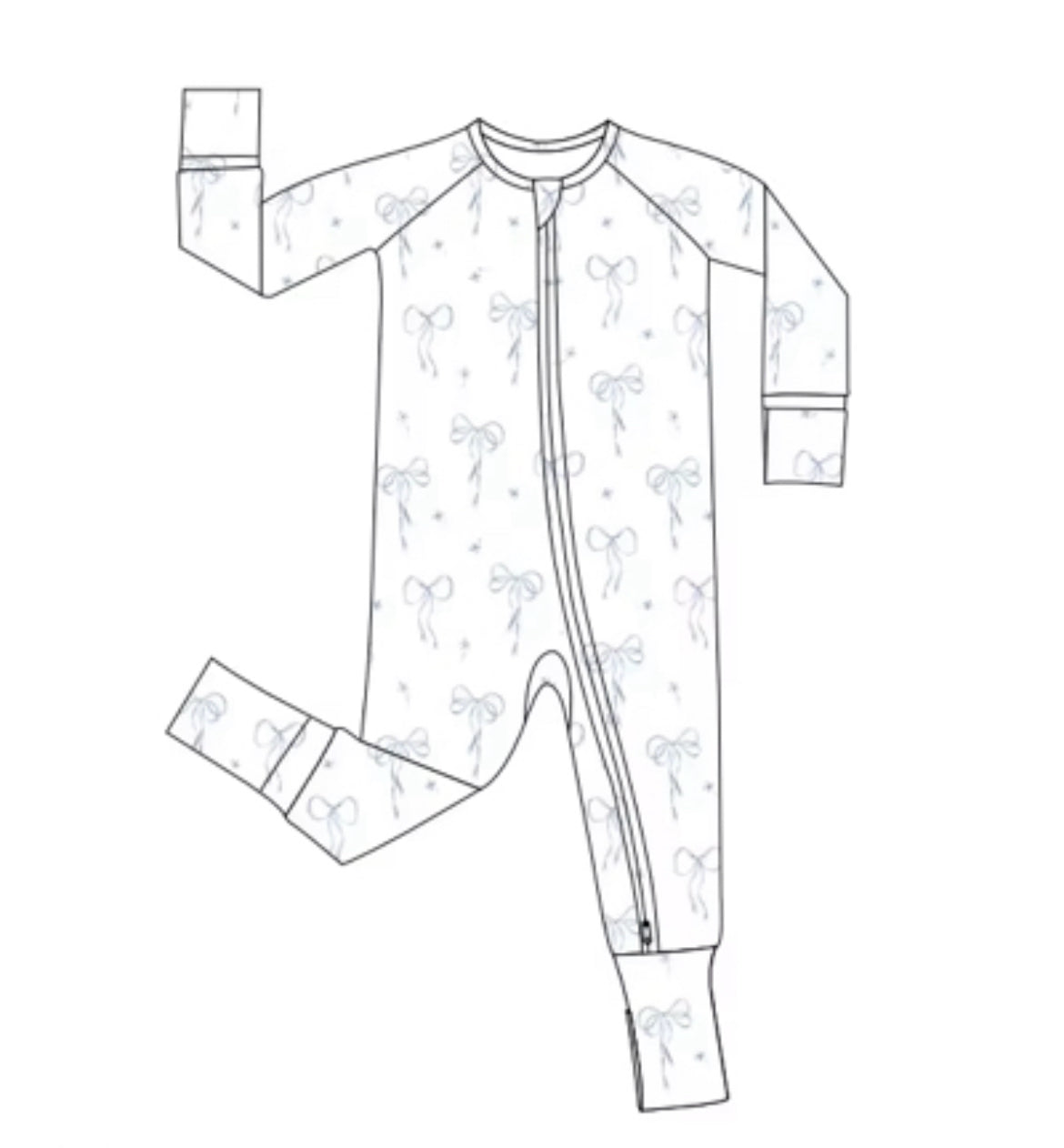 Something Blue Baby Onesie Pajama | Organic Cotton Jersey Sleepwear