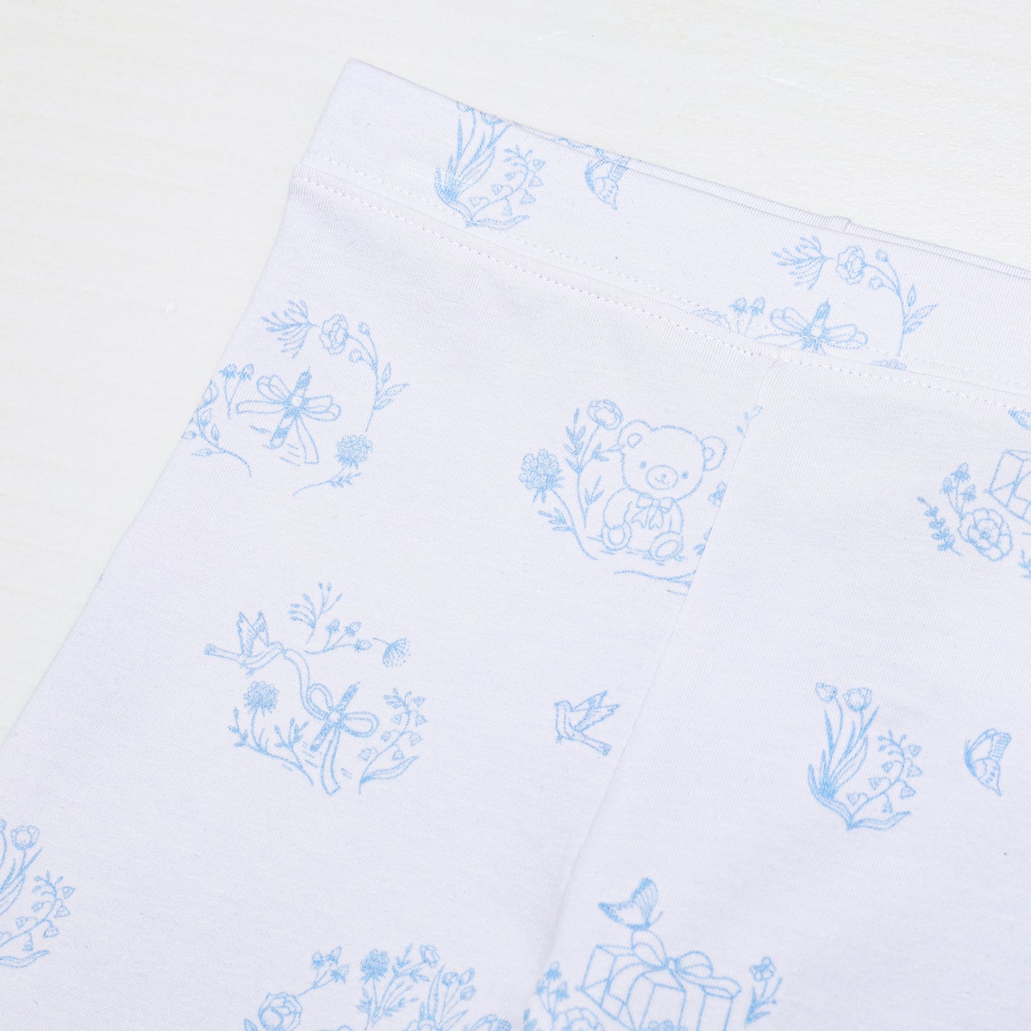 Limited Edition Blue Toile Print 2 Piece Pajama Set