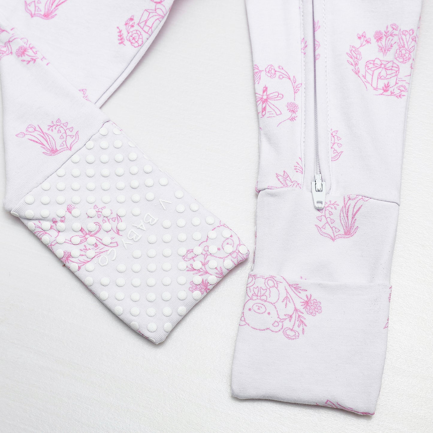 Limited Edition Pink Toile Print Onesie Pajama & Blanket Bundle