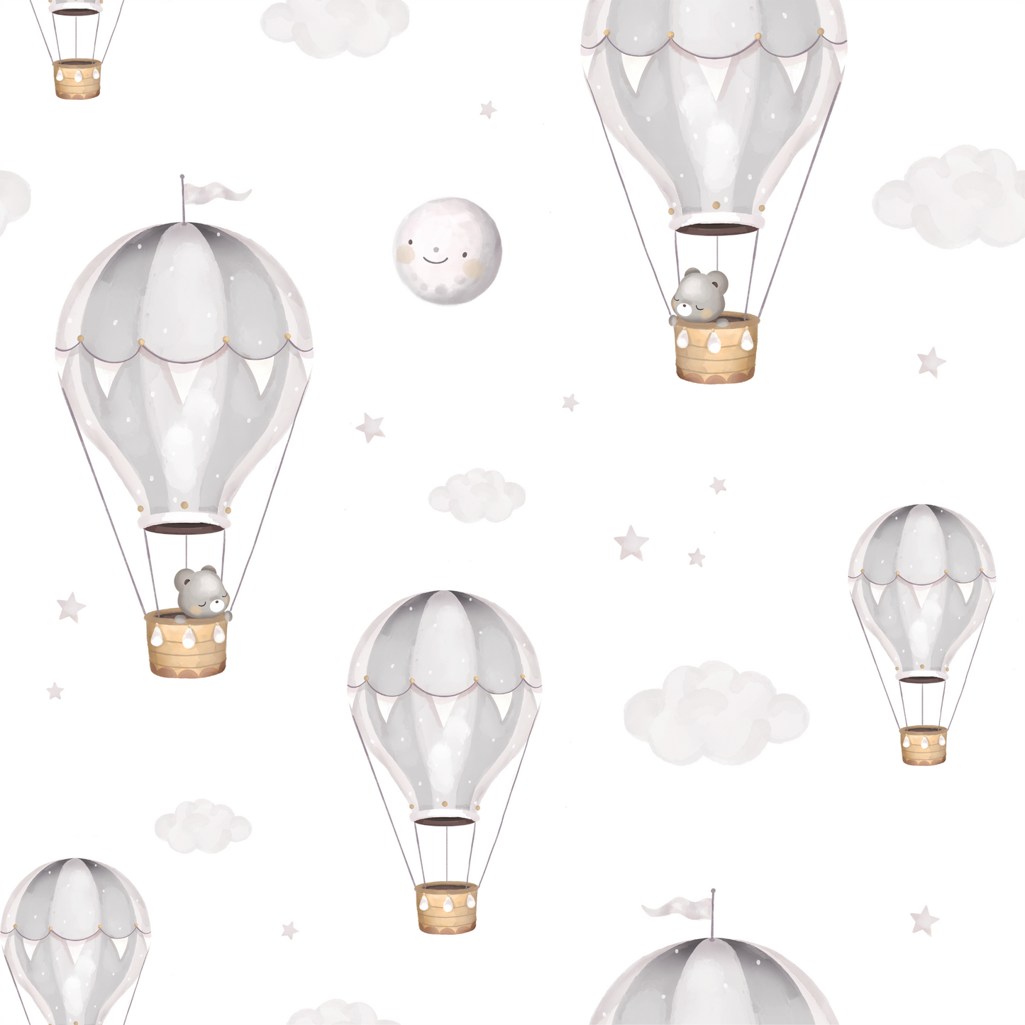 Hot Air Balloon Hand-Drawn Baby Sleeper – Bamboo, Ultra-Soft & Certified Safe