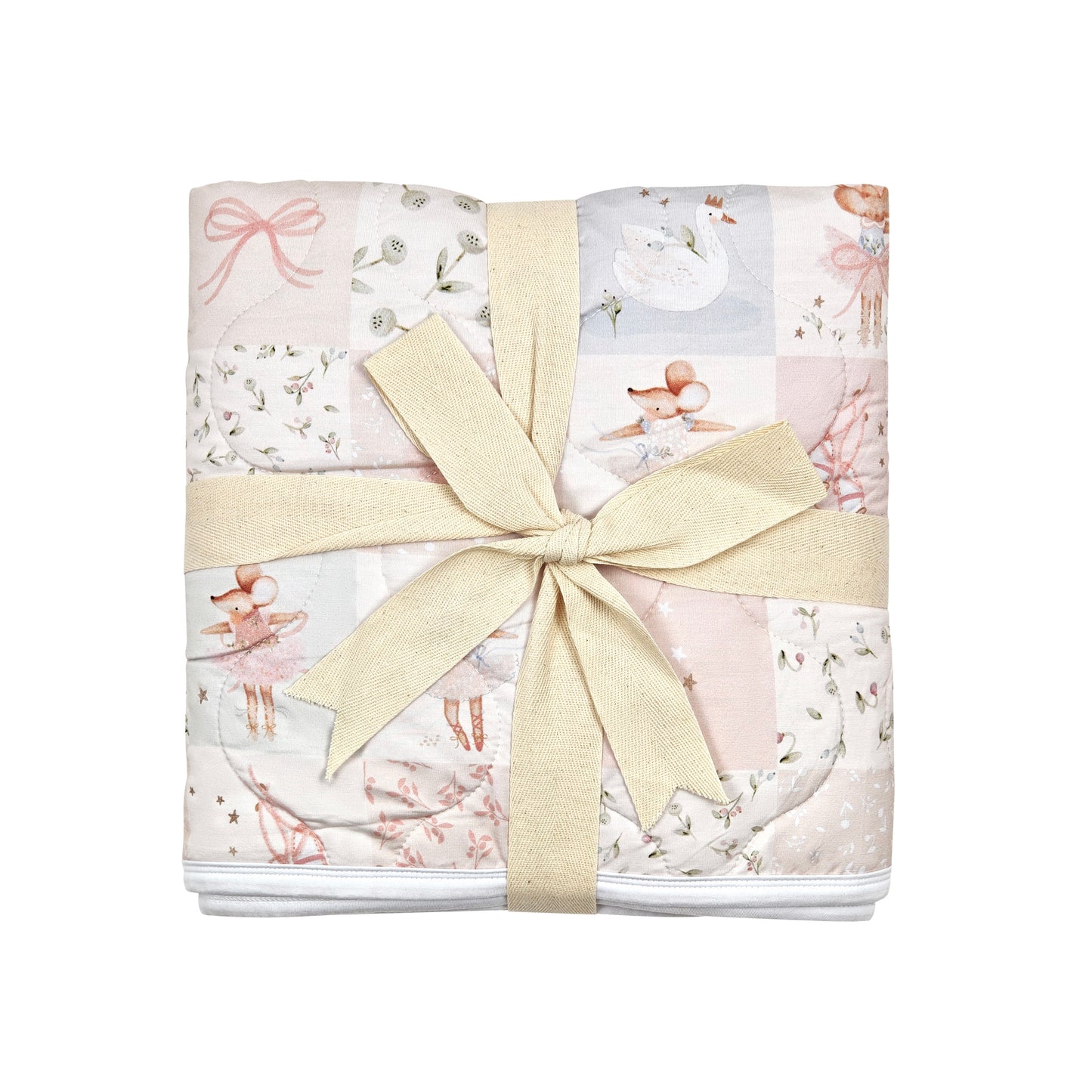 Penelope the Mouse Collection – Reversible Bamboo Quilted Blanket