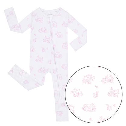 Limited Edition Pink Toile Print Onesie Pajama
