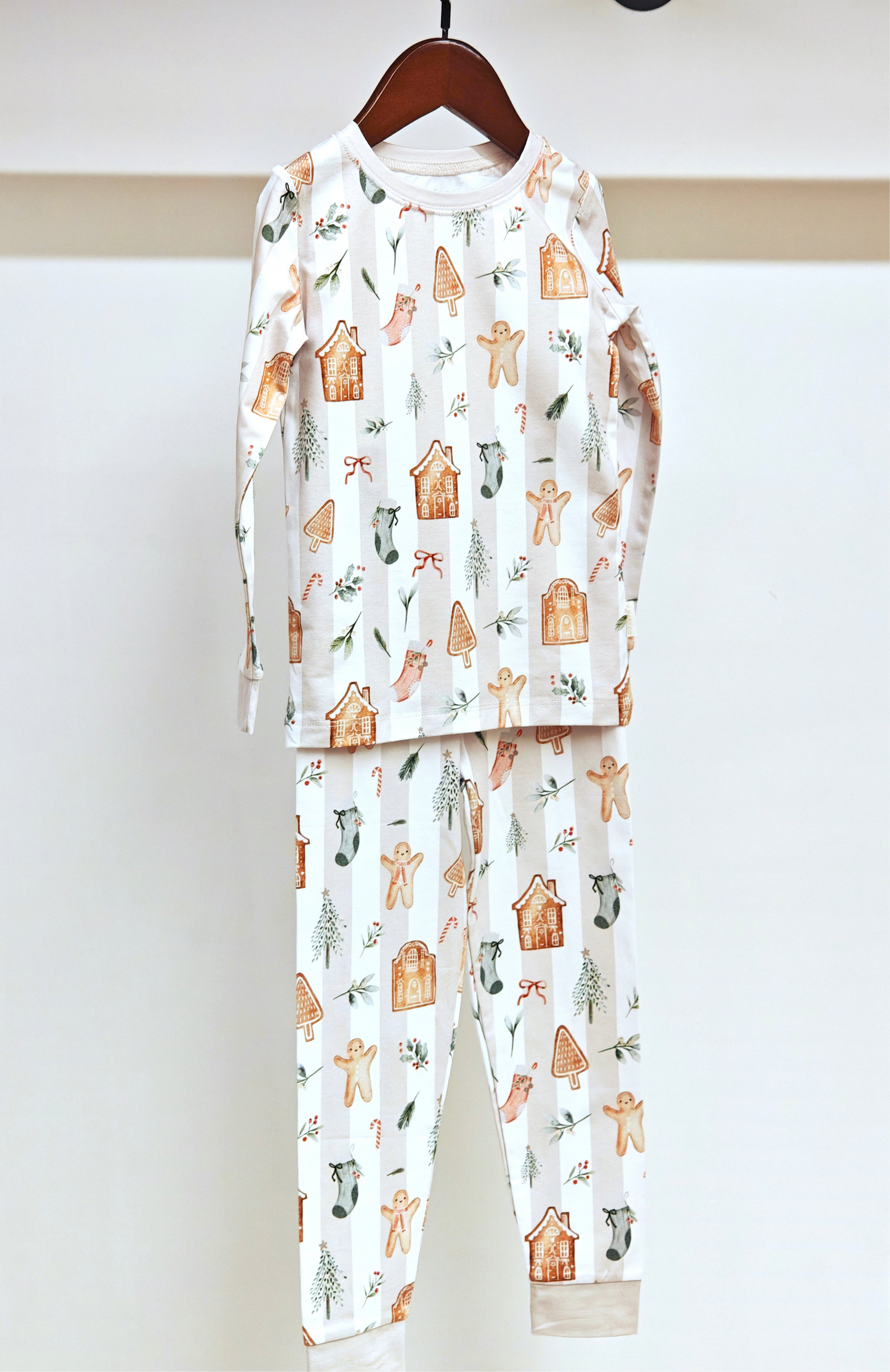Gingerbread Lane Collection Two-Piece Organic Cotton Jersey Children’s Pajama Set