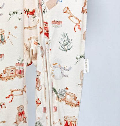 Christmas Toyland Bamboo Onesie