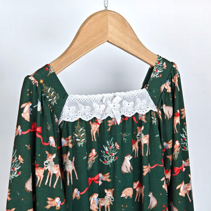 Woodland Friends Holiday Toddler Dress