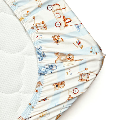Vintage Toy Organic Cotton Crib Sheet