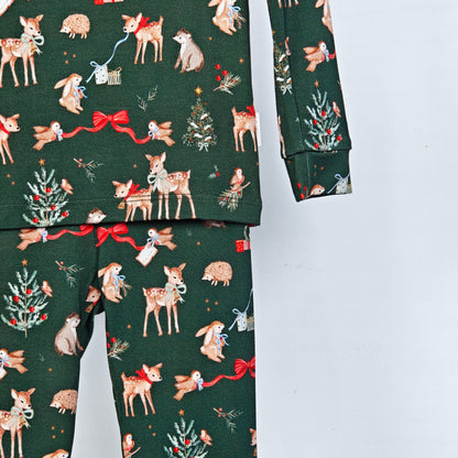 Woodland Friends Two-Piece Bamboo Pajama Set