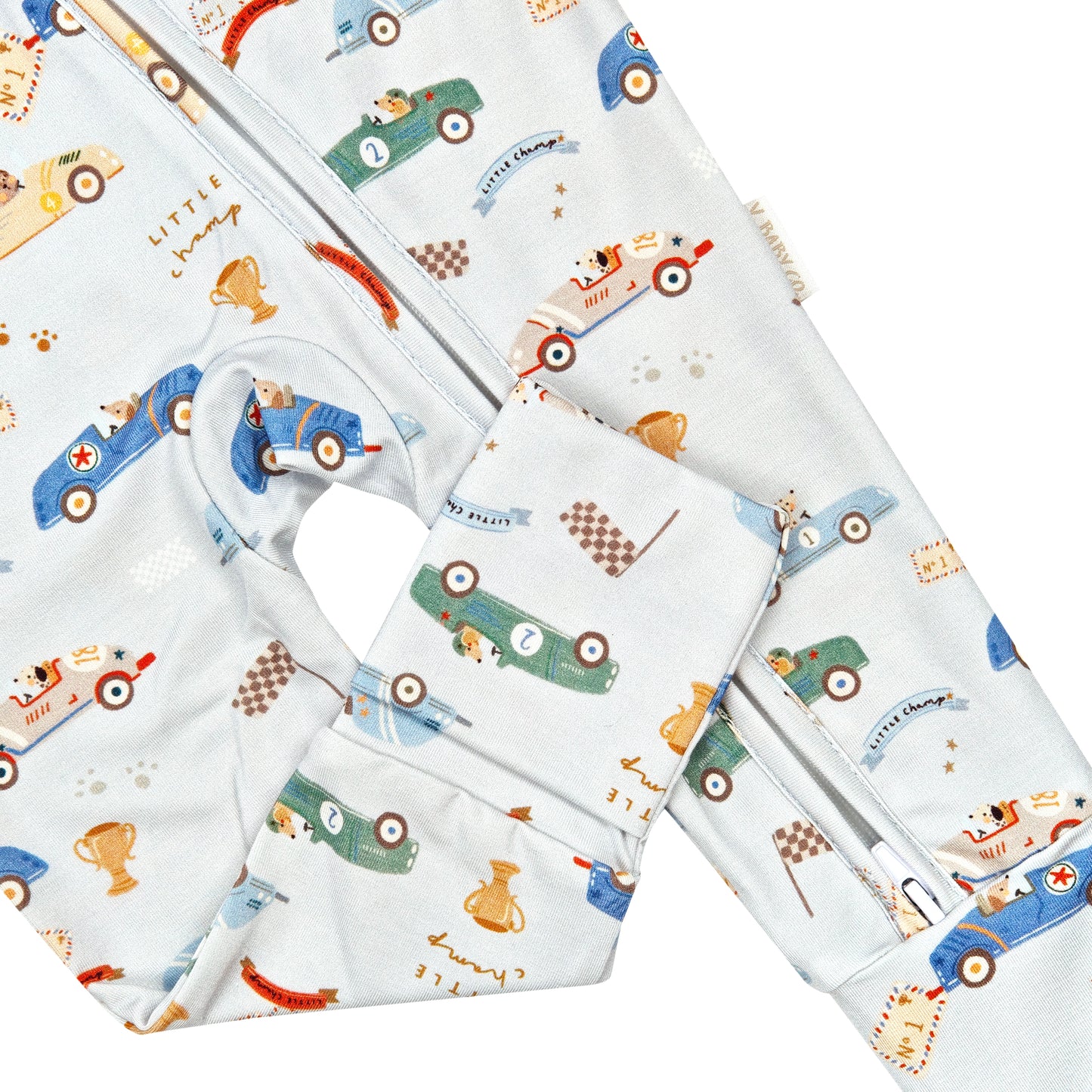 Little Champ Print – Bamboo Convertible Onesie