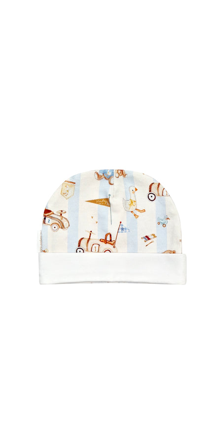 Vintage Toy Organic Cotton Hat + Bib Set