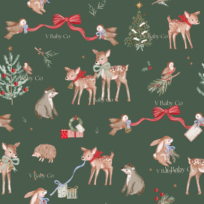 Woodland Friends Holiday Toddler Dress
