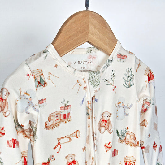 Christmas Toyland Bamboo Onesie