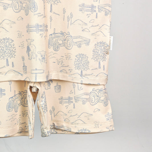 Farmyard Toile Bamboo Short Set