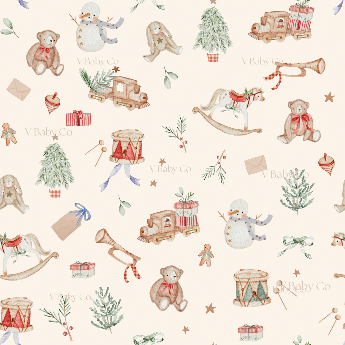 Christmas Toyland Bamboo Two-Piece Pajama Set