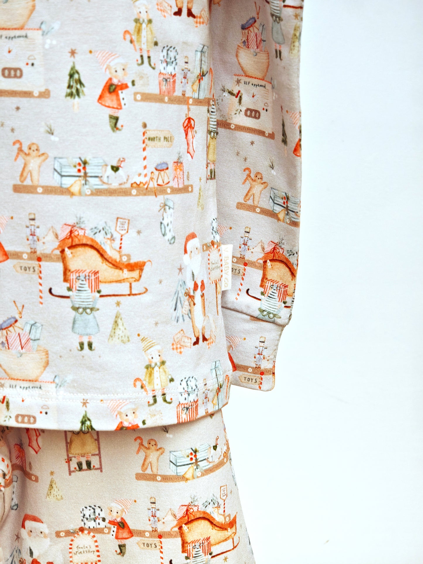 Santa’s Little Helpers Two-Piece Organic Cotton Jersey Children’s Pajama Set