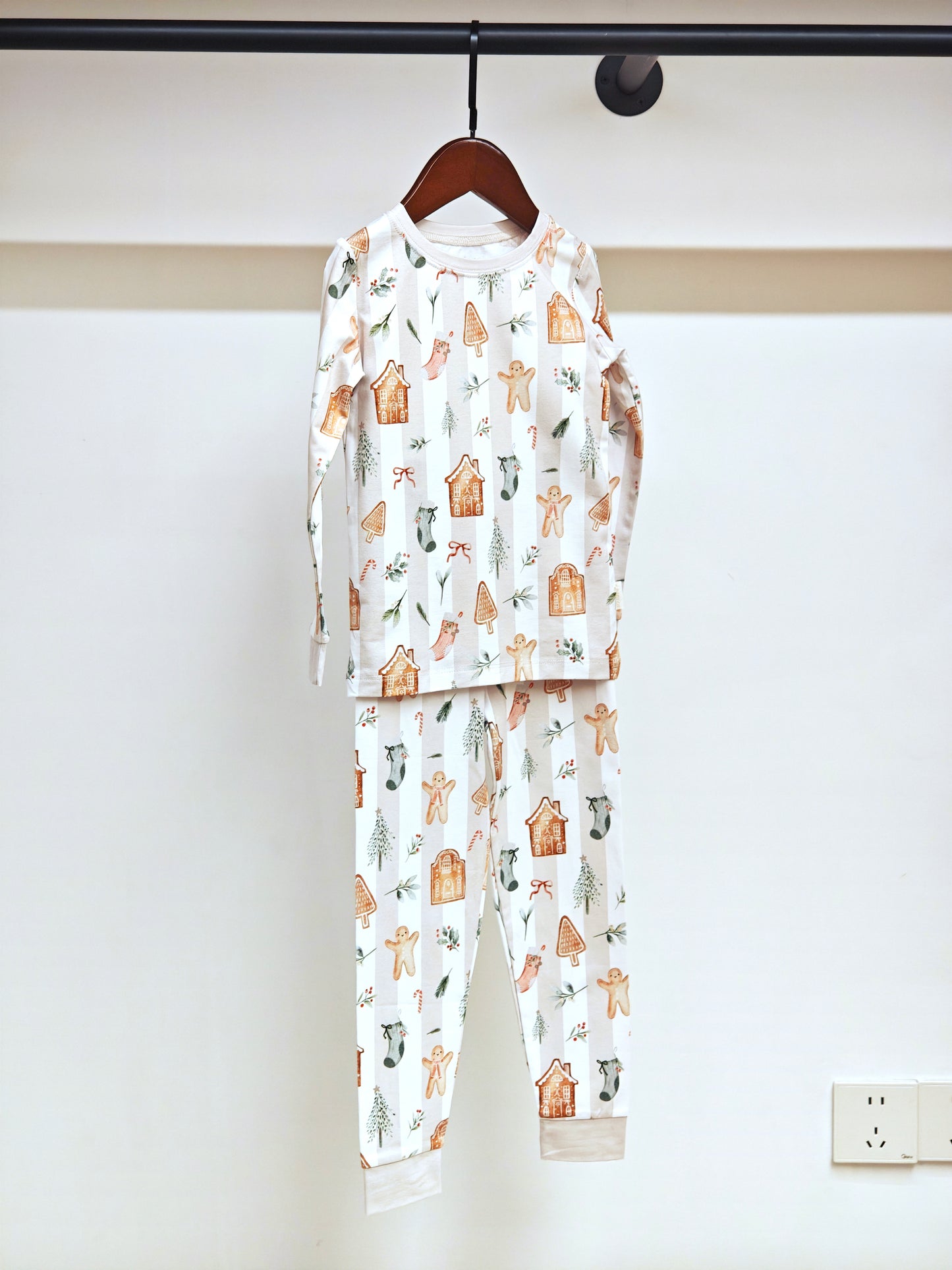 Gingerbread Lane Collection Two-Piece Organic Cotton Jersey Children’s Pajama Set