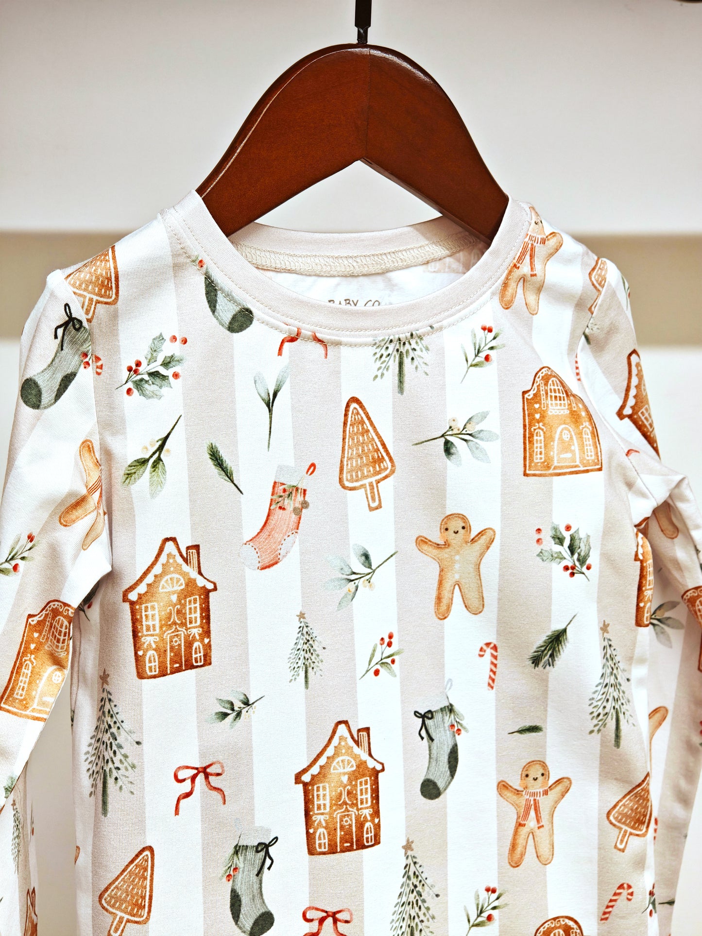 Gingerbread Lane Collection Two-Piece Organic Cotton Jersey Children’s Pajama Set