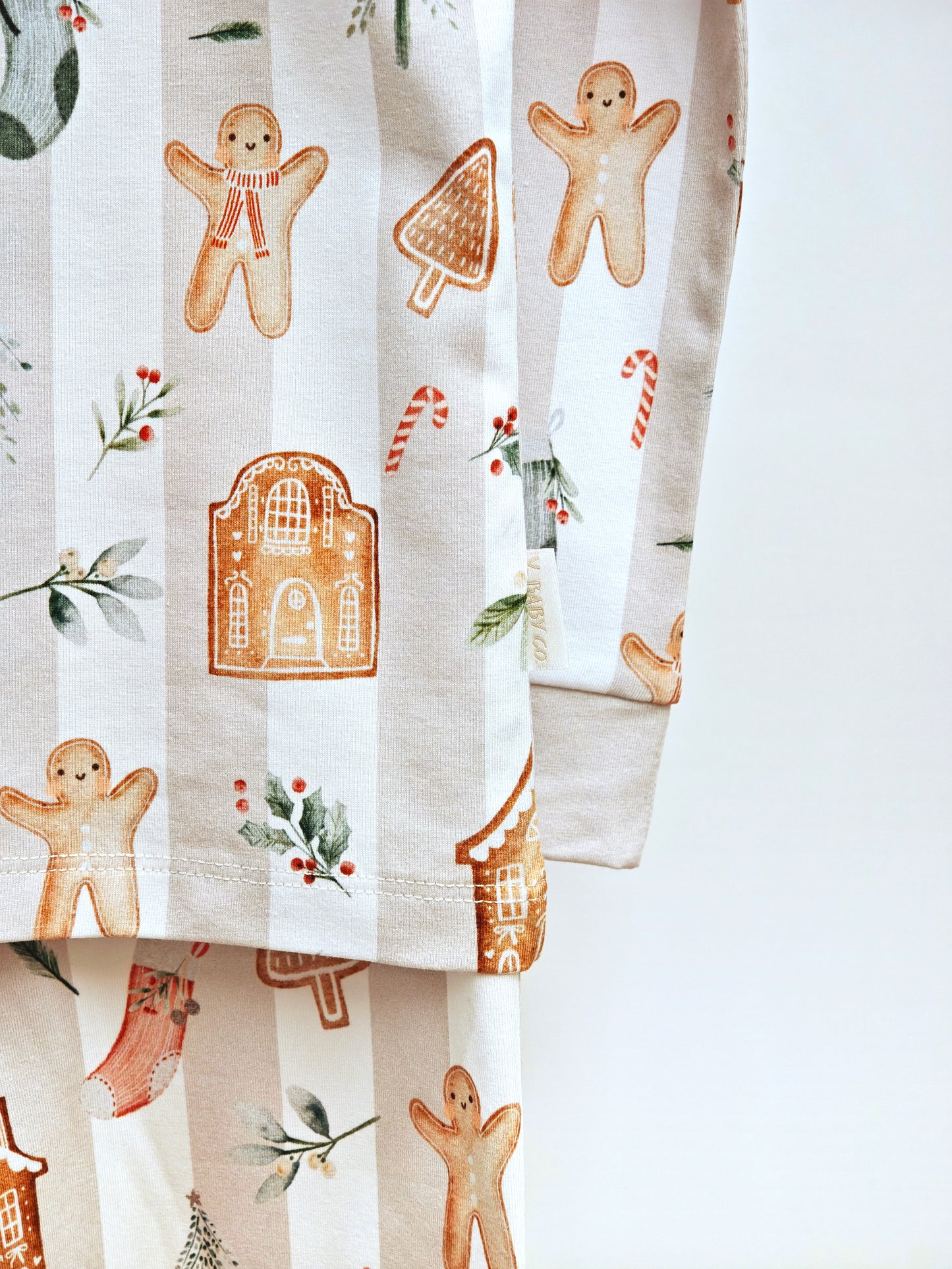 Gingerbread Lane Collection Two-Piece Organic Cotton Jersey Children’s Pajama Set