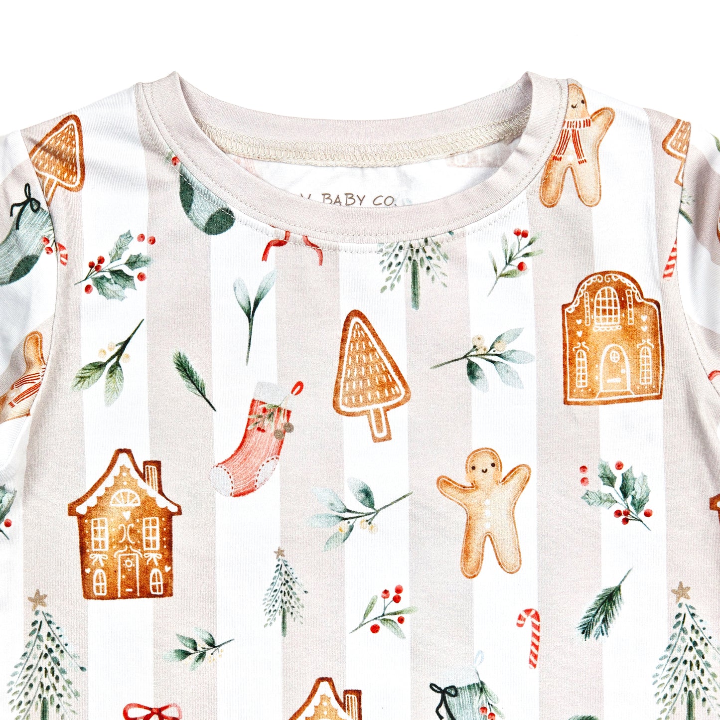 Gingerbread Lane Collection Two-Piece Organic Cotton Jersey Children’s Pajama Set