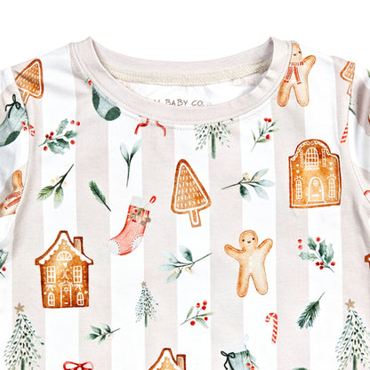 Gingerbread Lane Collection Two-Piece Organic Cotton Jersey Children’s Pajama Set