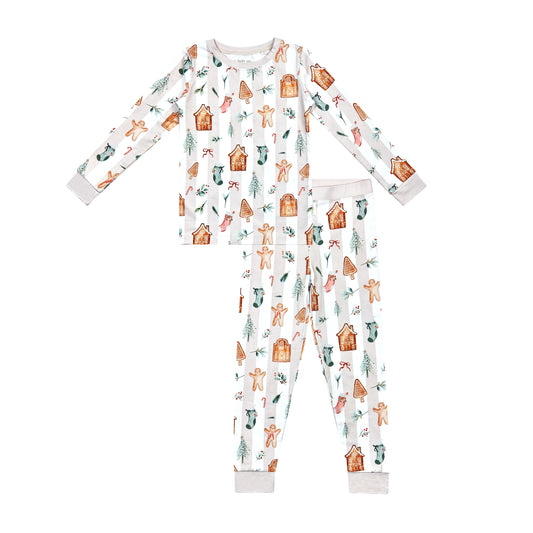 Gingerbread Lane Collection Two-Piece Organic Cotton Jersey Children’s Pajama Set