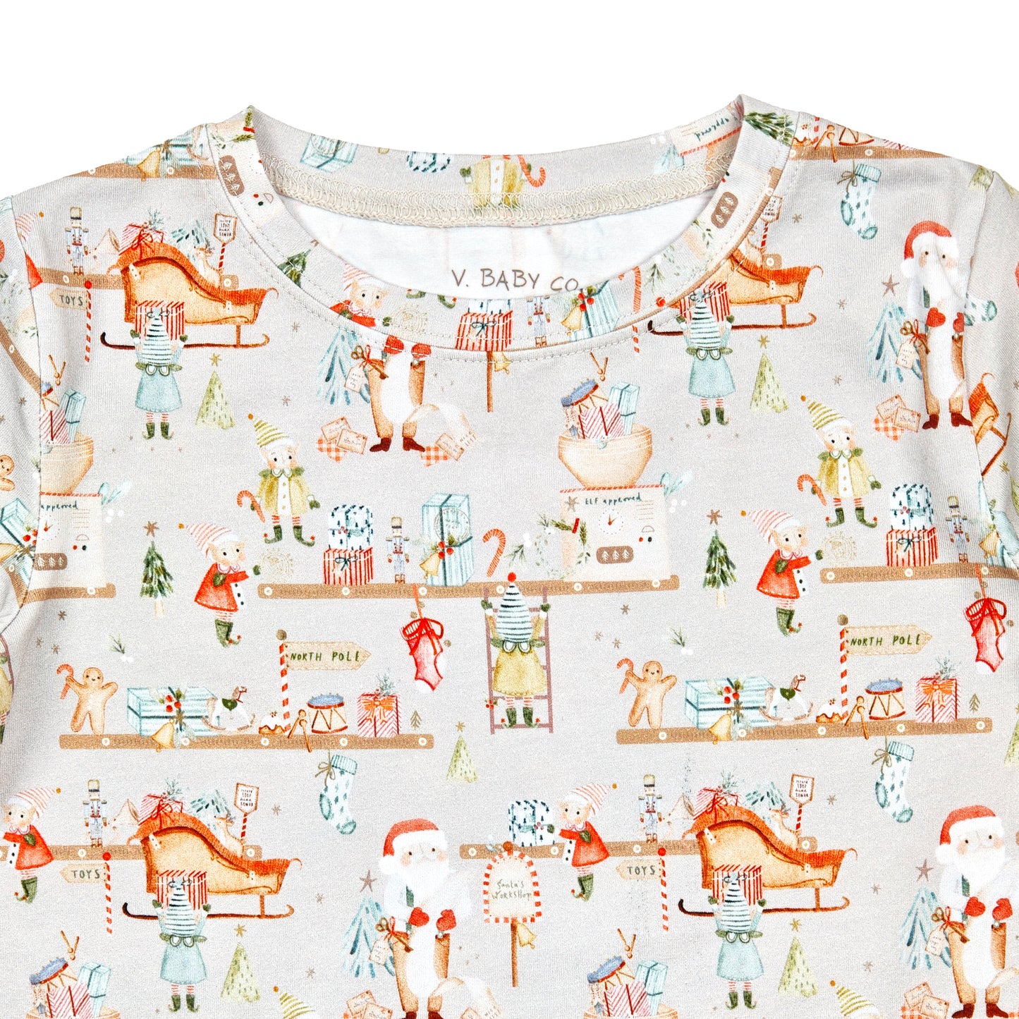 Santa’s Little Helpers Two-Piece Organic Cotton Jersey Children’s Pajama Set