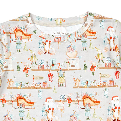 Santa’s Little Helpers Two-Piece Organic Cotton Jersey Children’s Pajama Set