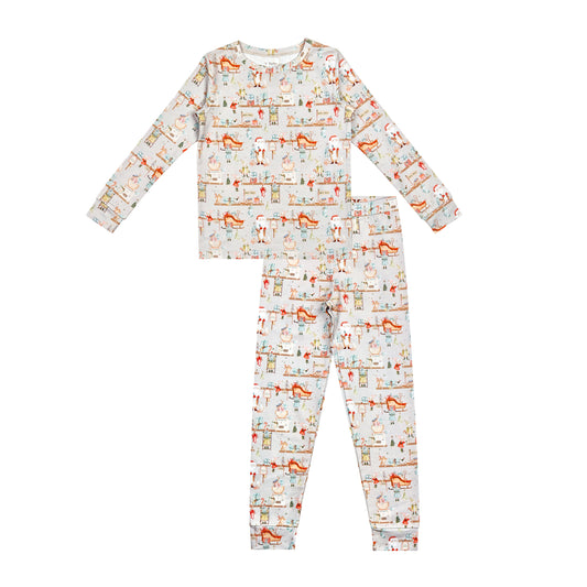 Santa’s Little Helpers Two-Piece Organic Cotton Jersey Children’s Pajama Set