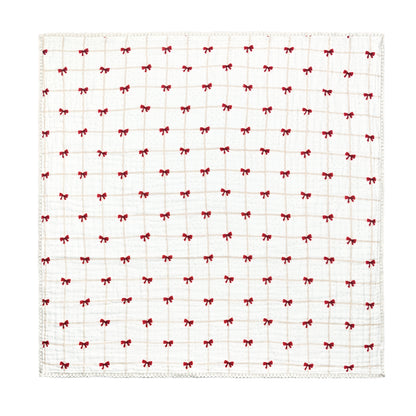 The Gift Collection 6-Layer Organic Cotton Blanket with Vintage French Lace