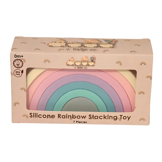 Silicone Rainbow Stacking Toy – Safe, Colorful, and Perfect for Baby Development *BEST SELLER*